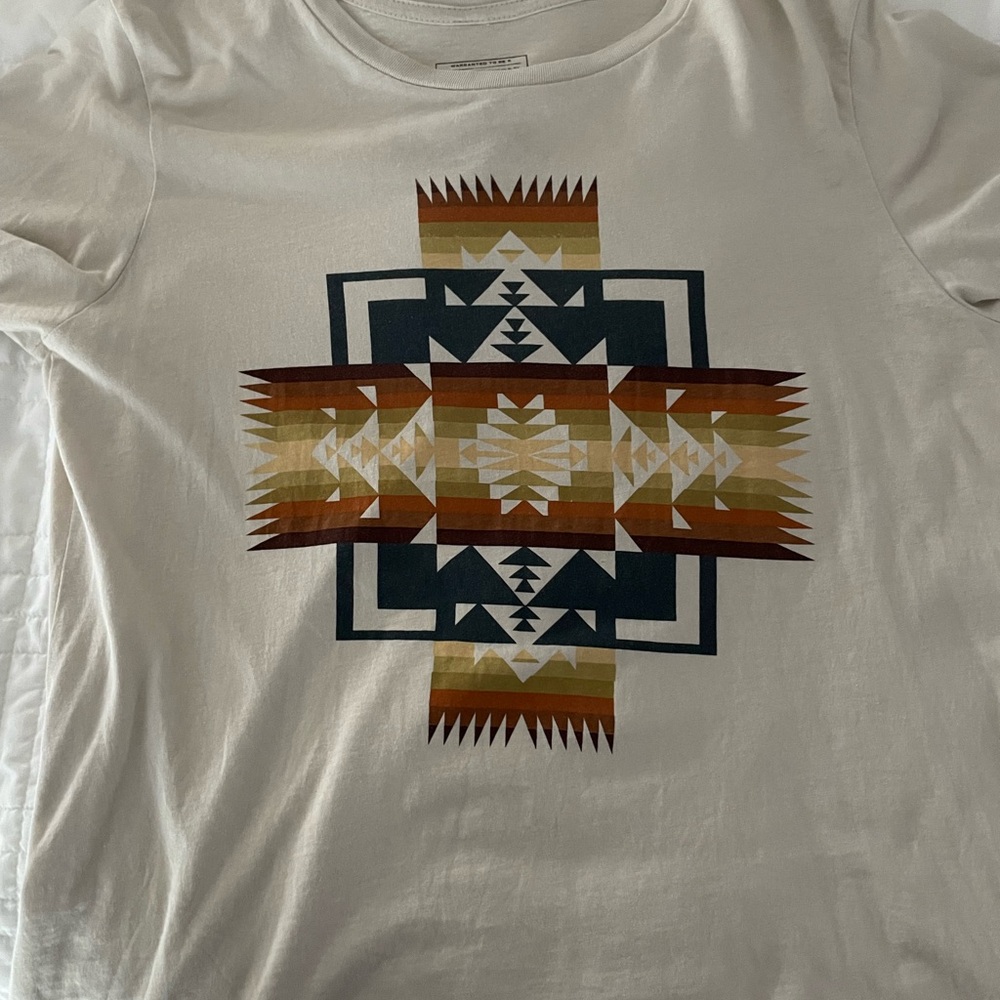 Pendleton Cream and Brown Graphic Tee